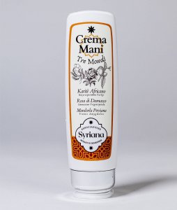 CREMA MANI SYRIANA "3 MONDI": Burro Di Karitè, Mandorle E Rosa Di Damasco - 100ml
