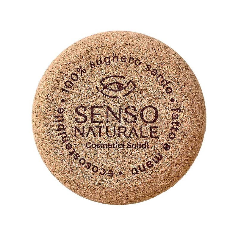 Contenitore porta SHAMPOO solido SENSO NATURALE in sughero GRANDE