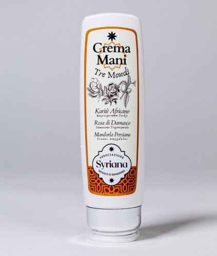 CREMA MANI SYRIANA "3 MONDI": Burro Di Karitè, Mandorle E Rosa Di Damasco - 100ml