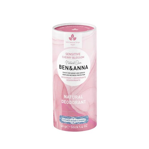 NEW DEODORANTE STICK "SENSITIVE CHERRY BLOSSOM" BEN & ANNA - 40g